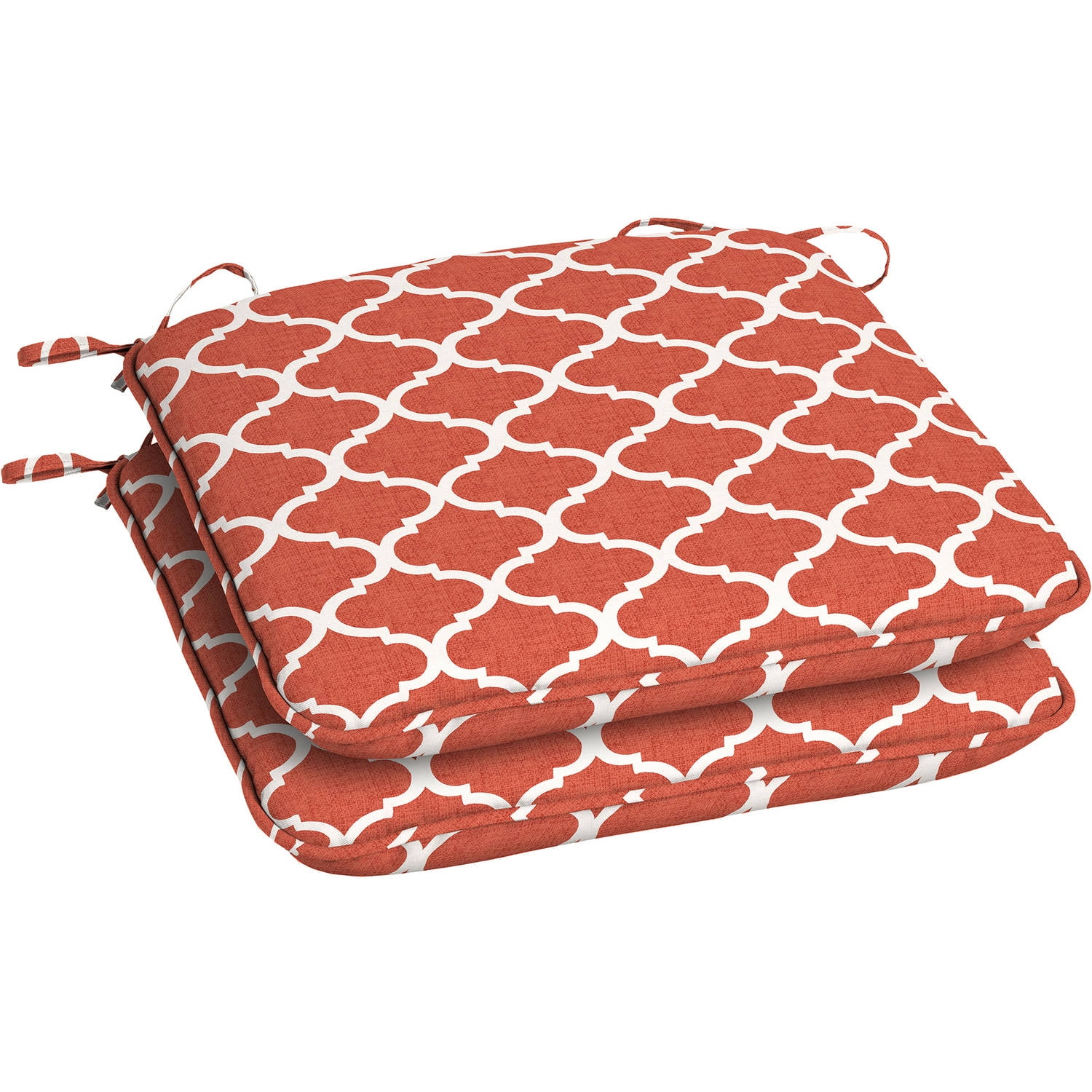 Mainstays Outdoor Patio Welted Universal Seat Pad, Set of Two, Multiple