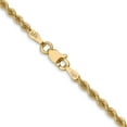 thumbnail image 3 of 14K Yellow Gold Rope Chain Necklace 16 inch 2.5 mm Regular with Lobster Clasp, 3 of 4