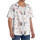 thumbnail image 2 of Balery Heart Panda Camisa Casual de Manga Corta con Botones para Hombre, Texturizada, Estilo Cubano, para Playa, Verano-4X-Large, 2 of 5