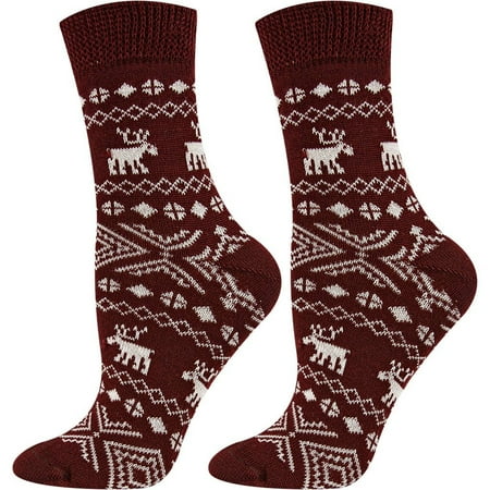 The Best Wool Socks With Christmas Ornaments Prints For Women - Great For Cold Winter (Best Position To Sleep With A Cold)