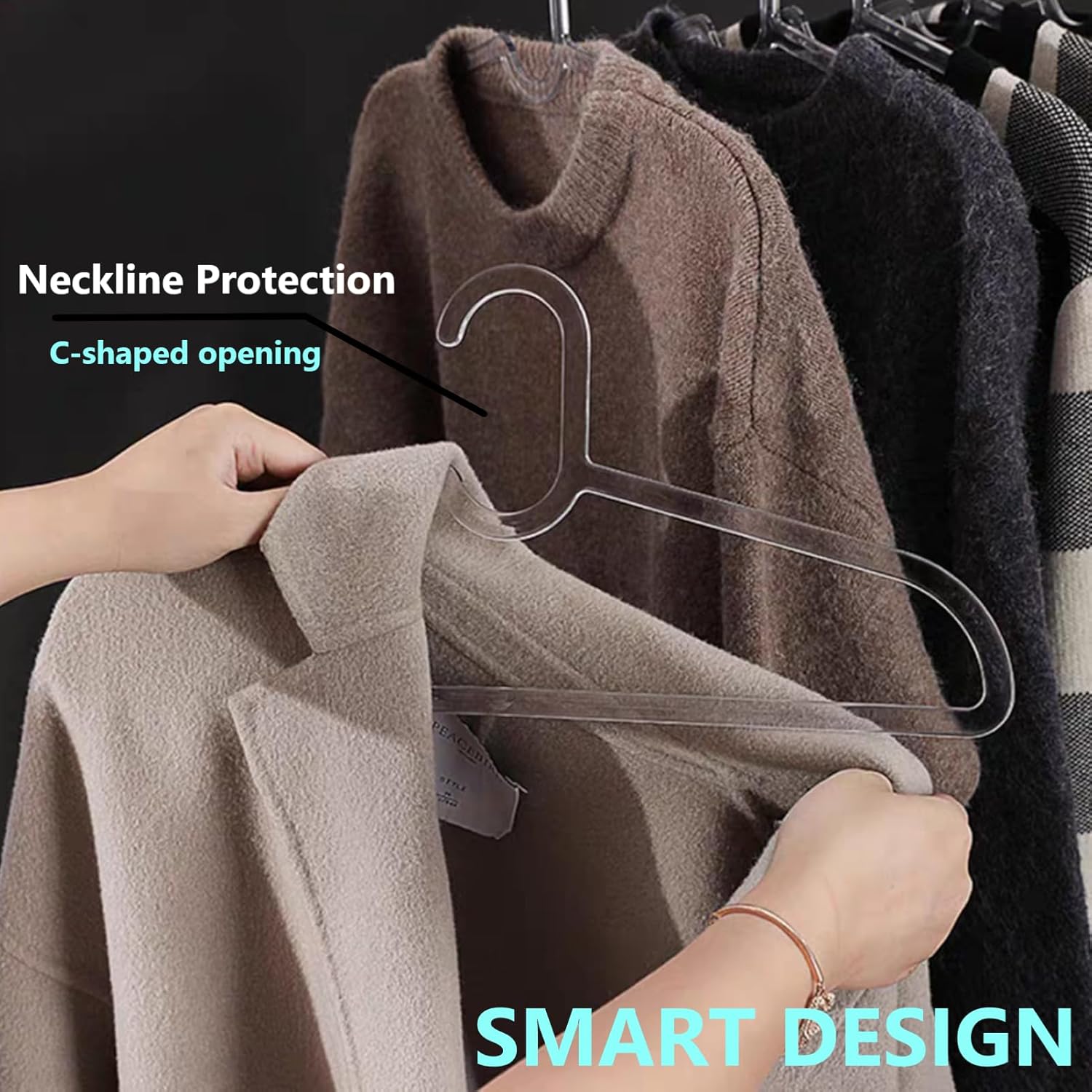Velvet Hangers Non Slip - 20 Pack Pants Hangers for Closet - Thin Space Saving Clothes Hanger - Strong, Durable, Jean Perchas with 360 Degree Rotatable Hook for Tank Top (Black Silver Hook)