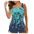 thumbnail image 2 of Women‘s Tankini Large Bikini Set Print Suspender Plus Large Size Split Swimsuit, 2 of 5