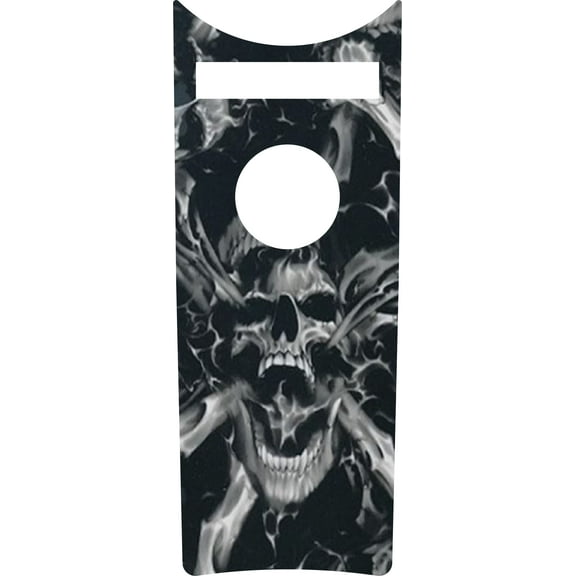 Kustom Cycle Parts Aftermarket Smoked Skull Plastic Dash Panel Console Insert! Compatible with 2008-2023  Harley Davidson Road King Dash