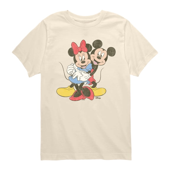 Disney - Mickey Minnie Hug - Youth Boys Short Sleeve Graphic T-Shirt