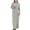 Grey, variant on Women's Flannel House Coat Long Sleeve Fuzzy Robes Hoodie Zipper Hooded Housecoat Soft Winter Long Robes Zip Up Housedress Bathrobe Grey Small