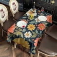 thumbnail image 3 of Pioneer Flower Floral Print Pattern Rectangle Tablecloth 60"x120",Waterproof Polyester Rectangle Table Cloth, Wipeable Spillproof Polyester Tablecloth for Dining, Camping, Indoor and Outdoor, 3 of 6