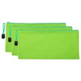 thumbnail image 1 of Unique Bargains Waterproof Zipper File Bags, A6 Document Holders for Office, Green 3 Pack, 1 of 6