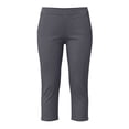 thumbnail image 4 of Oiangi Capri Leggings with Pockets for Women High Waist Stretchy Yoga Capris Slim Fit Zipper Hem Workout Crop Pants Dark Gray S, 4 of 8