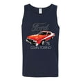 thumbnail image 2 of Wild Bobby, Ford '76 Gran Torino Vintage Car Cars and Trucks Mens Graphic Tank Top, Navy, 3XL, 2 of 3