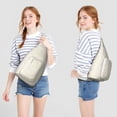 thumbnail image 4 of Spiritual Goth Sling Backpack - Moon Phase & Sun Print Crossbody Bag, Fashionable Aesthetic Design, 4 of 4