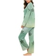 thumbnail image 5 of qelini Plus Size Pajama Sets for Women Cute Print V Neck Long Sleeve Shirt and Pant Sleepwear Soft Cozy Loungewear, 5 of 7