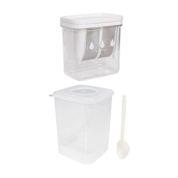 Filtro de yogur griego, separación de suero, colador y cuchara de filtro de alimentos, de malla de yogur alimentario, filtración de yogur para con caja y cuchara