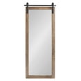 thumbnail image 2 of Kate and Laurel Cates Farmhouse Wood Framed Wall Mirror, 18 x 50, Rustic Brown, Barn Door-Inspired Rustic Mirrors for Wall, 2 of 6