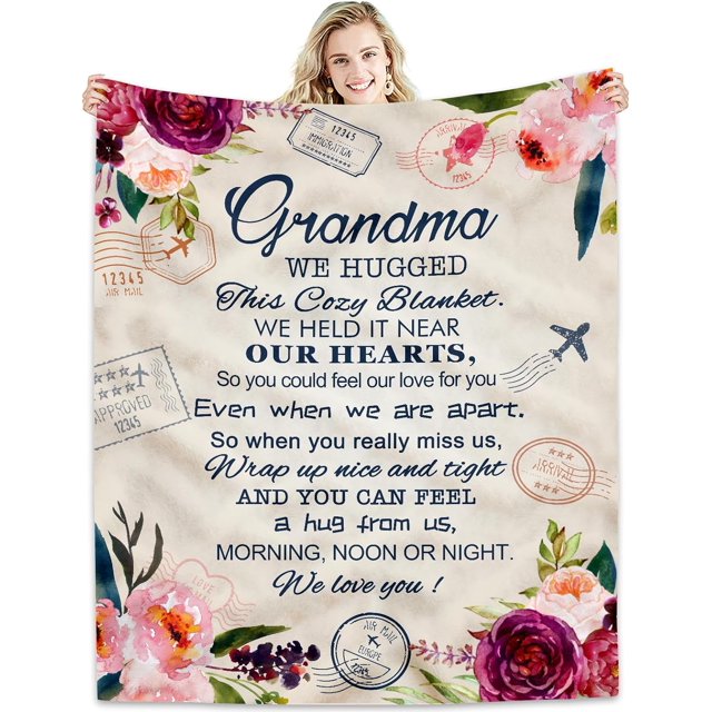 LHSHID Grandma Gifts Blanket Best Gifts for Grandma Grandma Birthday Gifts from Grandchildren Funny Gifts for Grandmother Grandma Gift Ideas to My Grandma Abuela Gifts Throw Blankets