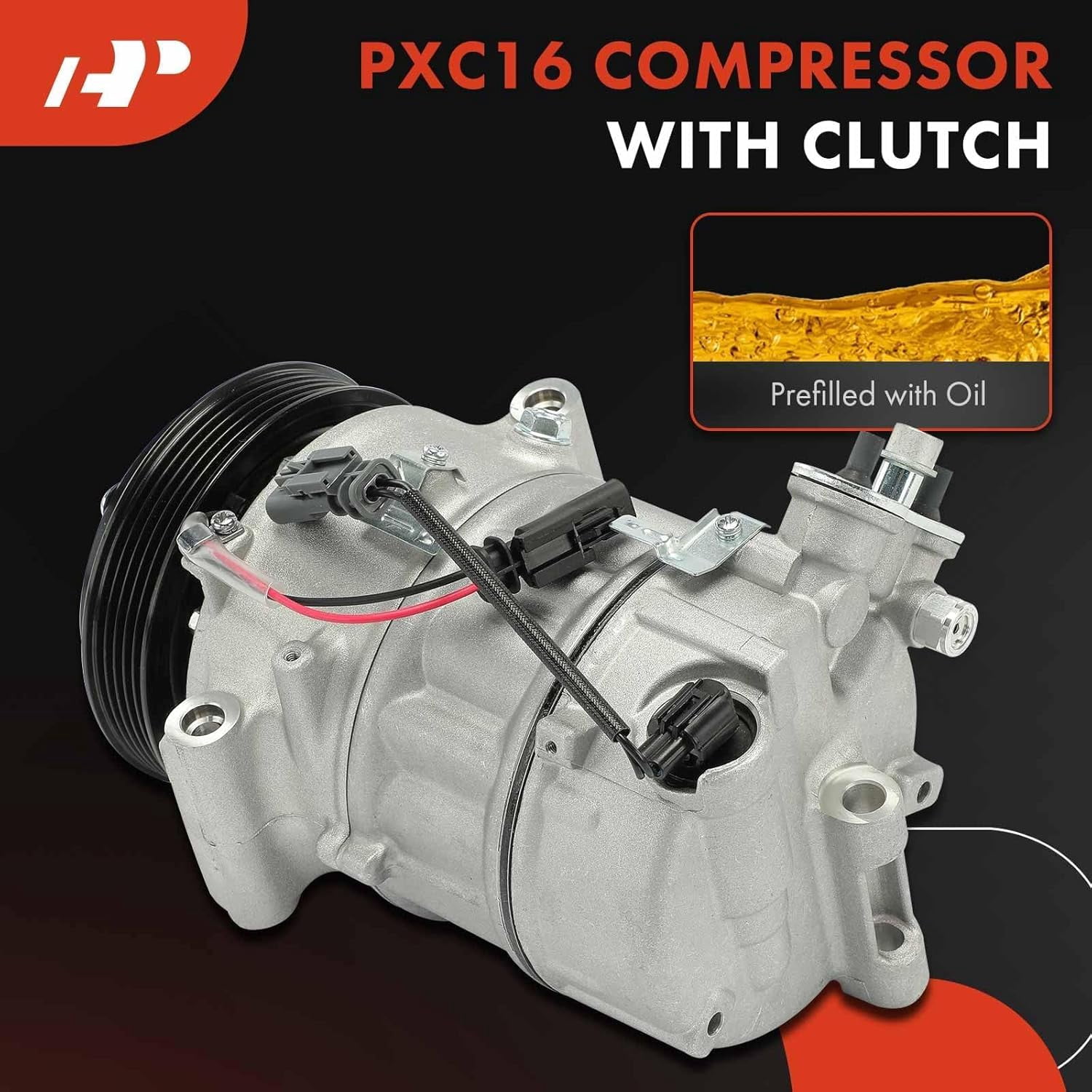 A-Premium Air Conditioner AC Compressor with Clutch Compatible with Chevrolet Equinox & GMC Terrain, 2015 2016 2017, 2.4L