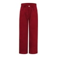 thumbnail image 7 of ZyeKqe Corduroy Pants for Women High Waisted Casual Pants Straight Wide Leg Vintage Trousers with Pockets, 7 of 7