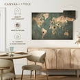 thumbnail image 5 of Elephant Stock Stained Map Wall Art - Horizontal Canvas Wall Art - Home Office Wall Decor - Map Canvas - Blue And Beige Decor - 12" x 8", 5 of 8