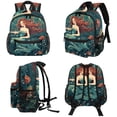 thumbnail image 4 of Mermaid Cute Adjustable Shoulder Strap Backpack with Large Capacity, Printed Design, Lightweight, 4 of 6