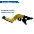 thumbnail image 6 of Short Long Brake Clutch Lever for Kawasaki ZX7R/ZX7RR 1989-2003 Adjustable Motorcycle Handlebar Brake Lever Aluminum Alloy Gold Tone Handle Black End, 6 of 6