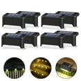 thumbnail image 4 of 1 unidad de luces solares para cubierta, entrada, muelle, luz LED, con energía solar, luces de poste de valla impermeables, acera, escalera, jardín, suelo Muyoka Hogar, 4 of 6