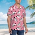 thumbnail image 3 of Sikiie Cute Cartoon Zebra Print Men's Hawaiian Shirt, Summer Beach Button Pocket Short Sleeve T-Shirt,3X-Large, 3 of 7