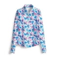 thumbnail image 7 of SCALES Wild Flowers Long Sleeve Womens Quarter-Zip Marine, XLarge, 7 of 7