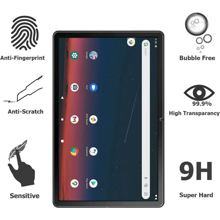 2-Pack Tempered Glass Screen Protector For T-Mobile REVVL Tab 2 5G - 10.1 Inch 9H Hardness Anti-Scratch