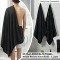 thumbnail image 6 of Green Essen 8 Pack Extra Large Bath Towel35"x 70" Highly Absorbent Quick Dry Bath Sheets Bath Towel Oversized Clearance Soft Shower Towels for Bathroom Spa Hotel Gym(Black), 6 of 8