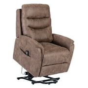 Lifesmart Deluxe Palomino Fabric 3-Motor Lift Chair Recliner, Brown
