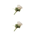 thumbnail image 1 of Destyer 1/2/3/5 Coffre-Fort et Réutilisables Mariage Boutonnière - Apparence Réaliste Large Épingle d'Application Fixation Broches Tissu Fleurs Vert 2PCS, 1 of 6