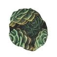thumbnail image 2 of Kll Succulents Pattern Shower Cap & Bath Cap For Women,Reversible Oversized Waterproof Shower Caps For All Hair Lengths,Elastic Reusable Bathing Hair Cap, 2 of 9