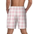 thumbnail image 2 of Lsque Mens Swim Trunks Pink Checkboard Pattern - Bathing Suit Compression Liner - Beach Swim Shorts Swimwear - (S-3XL) - Stretch Quick Dry -XX-Large, 2 of 9