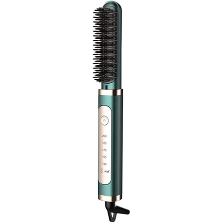 Electric Hair Straightening Brush Comb Negative Hot Comb Hair Beard Straightener Brush Fast Heating Curler Hair (Color : Gray, Size : 1