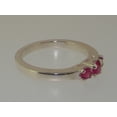 thumbnail image 5 of LBG British Made 14k White Gold Natural Ruby Womens Promise Ring - 33 size options - Size 9.5, 5 of 6