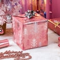 thumbnail image 5 of Christmas Wrapping Paper, Reversible Pink Christmas Tree Design Gift Wrapping Paper Suitable for Holiday, Mini Roll (17 Inch X 32.8 Feet), 5 of 12