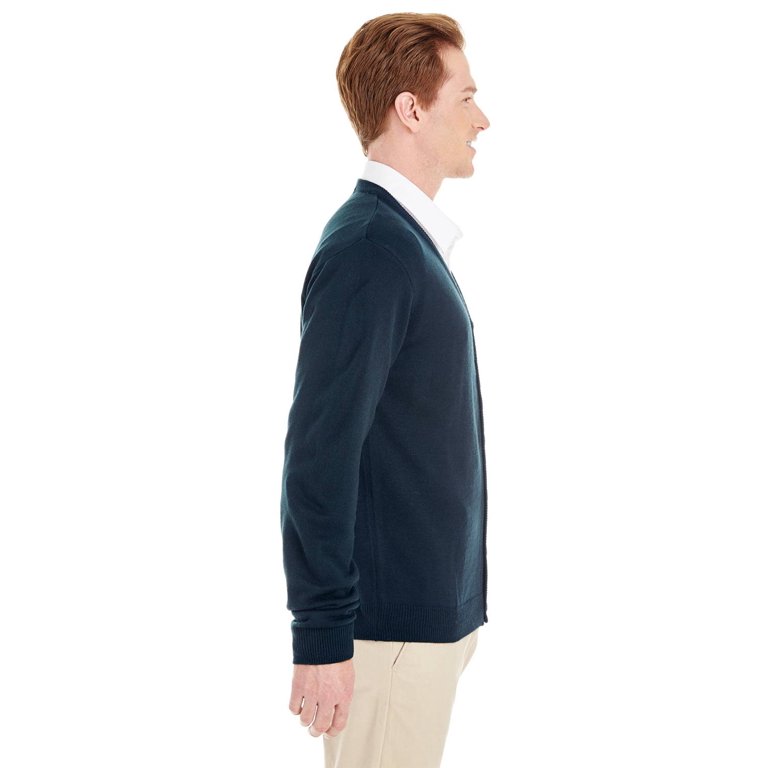 Harriton Men's Pilbloc V-Neck Cardigan Sweater photo 3