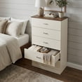 thumbnail image 4 of STYLIVIA 5-Drawer Dresser for Adults with Metal Handles, Ivory Knotty Oak, 31.3" W x 15.6" D x 47.2" H, 4 of 20