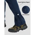 thumbnail image 3 of QPNGRP Men's Snow Ski Pants Water Resistance Fleece Lined Cargo Pants Softshell for Winter Outdoor with Zippered Bottom Legs, 3 of 12
