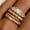Gold #5, variant on 14K Gold Plated Stackable Rings for Women Non Fade Dainty Cubic Zirconia Band Ring Set Minimalist Trendy Engagement Promise Thumb Stacking Rings Size 5 to 10