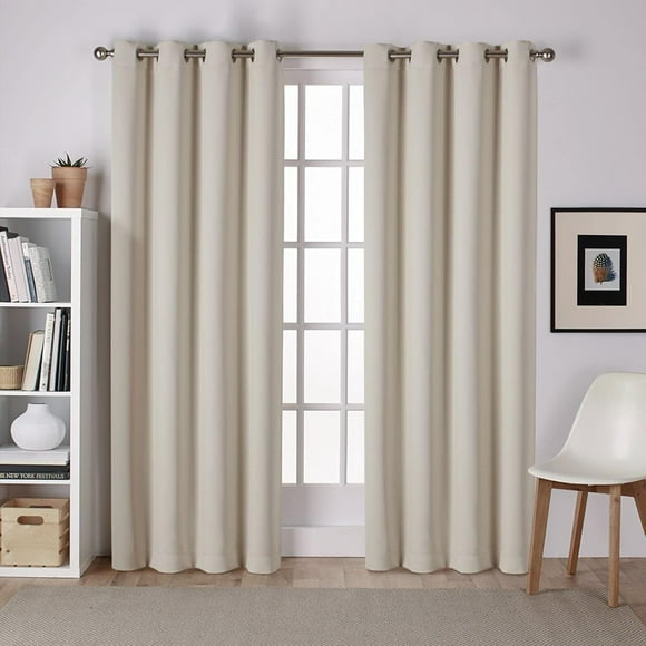 Qucyy 52" x 108"108" Linen Sateen Twill Blackout Curtain Fabric