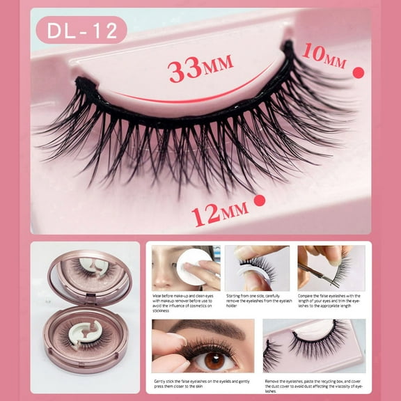 VANLOFE Health Beauty Cheap Portable Gift False Lashes Selfadhesive False Eyelashes Gluefree Selfadhesive Eyelashes Quick Stick Double Glue Eyelashes