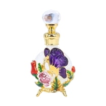 Stgfyxgs Glass Perfume Bottle Dispenser 25ml Decoration Girls Gifts Flower Embossed Decorative Essential Oil Bottle Empty Perfume Vial violet