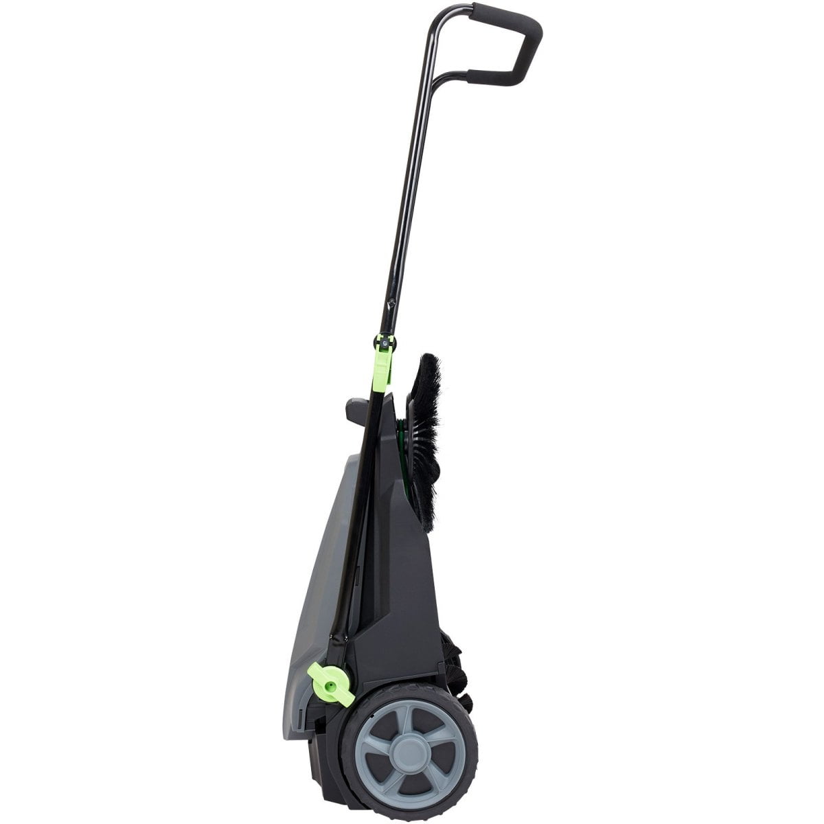 25.6" Walk-behind Hand Push Floor Sweeper - 5-Gallon Waste Container, Adjustable Folding Handle for Walkway Yard Garage Patio