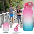 thumbnail image 2 of Eigraketly Botella de agua motivacional grande de 68 oz con marcador de tiempo y pajita extraíble Botella sin BPA a prueba de fugas para Fitness Gym Office Kits de desorden para acampar Numero 5 Eigraketly OD016991-05, 2 of 6