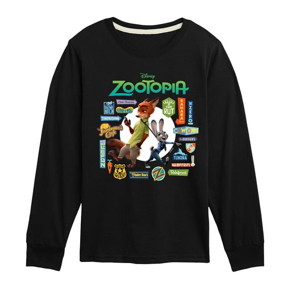 Disney Zootopia - Zootopia Signage - Toddler & Youth Long Sleeve Graphic T-Shirt