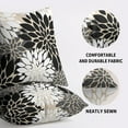 thumbnail image 5 of Black White Grey Gray Pillow Covers 20X20 Inch Set of 2, Modern Geometry Dahlia Floral Print Decorative Throw Pillow Covers Outdoor Farmhouse Cushion Case for Home Couch Sofa Bed Decoration, 5 of 5