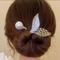 thumbnail image 3 of Sunjoy Tech Women Hair Bun Maker Flower Fishtail Rhinestone Feather Hair Curler Deft Bun Twister Long Hair Accessories, 3 of 6