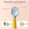 thumbnail image 3 of Juego de cucharas y tenedores NeigeTec para bebés con funda de viaje (juego de 4), 3 of 9