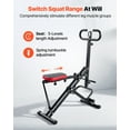 thumbnail image 4 of VEVOR Squat Machine, Deep Squat Rowing Machine for Home, Easy Setup & Foldable Exercise Equipment, Glute Trainer Machine with 3 High-Strength Resistance Bands, Glutes & Leg Home Workout Machine, Black, 4 of 9