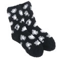 thumbnail image 2 of Sonducket Amart mujeres hombres Otoño Invierno lindo punto estampado Coral polar calcetines cálido medio tubo dormir calcetín Medias Negro Sonducket AP000974-01, 2 of 6